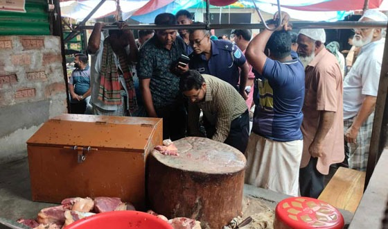 টাঙ্গাইলে গর্ভের বাচ্চাসহ গরু জবাই করায় জরিমানা