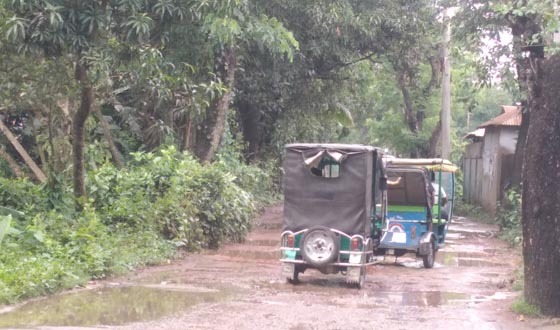 বাজিতপুর ও কুলিয়ারচর আঞ্চলিক রাস্তার বেহাল অবস্থা