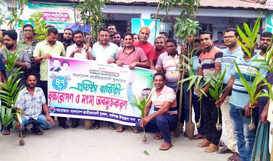 কালিগঞ্জে যুবদলের প্রতিষ্ঠাবার্ষিকী উপলক্ষে বৃক্ষরোপণ