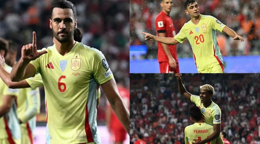 তুরস্কের জালে স্পেনের গোল বন্যা