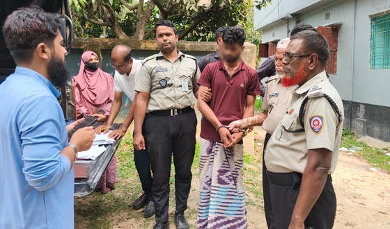 পোরশায় নেশাগ্রস্থ ছেলেকে ভ্রাম্যমাণ আদালতে তুলে দিলেন বাবা