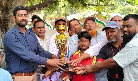 দৌলতপুরে বিদ্যালয়ে গোল্ডকাপ ফুটবলের ফাইনাল খেলা