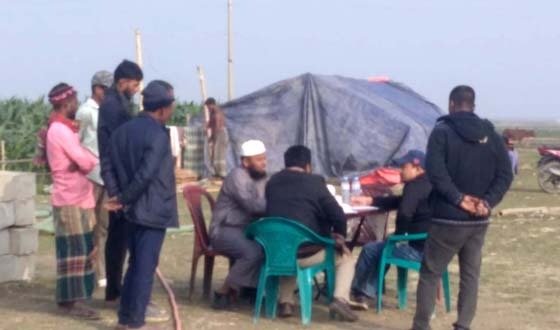 নিকলীতে নদীরক্ষা বাঁধ প্রকল্পের কাজ ঝিমে তালে চলছে