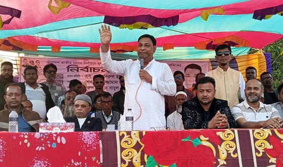 কয়রায় ধানের শীষ প্রতিকের নির্বাচনী জনসভা