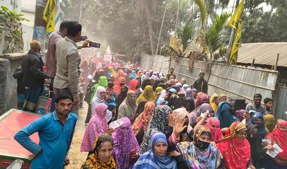 নীলফমারী-১আসনে দাড়িপাল্লার স্বরনকালের মহিলা মিছিল
