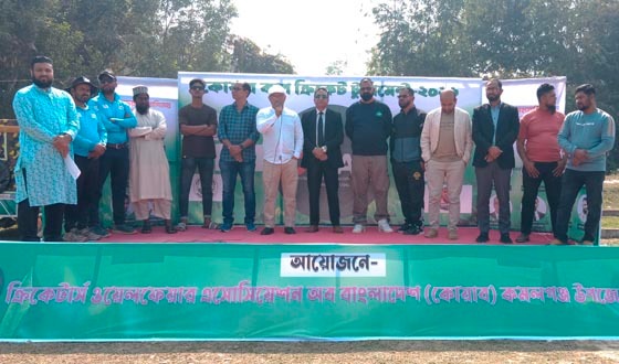 কমলগঞ্জে কোয়াব কাপ ক্রিকেট টুর্নামেন্টের উদ্বোধন
