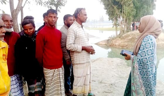 নীলফামারীতে পানিতে তলিয়ে যাওয়া এলাকা পরিদর্শন