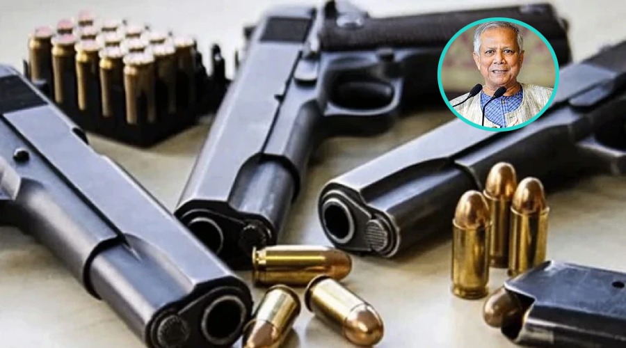 নির্বাচনের আগেই লুট হওয়া অস্ত্র উদ্ধারে তাগিদ প্রধান উপদেষ্টার