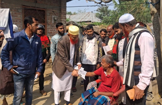 রাজশাহী-৪ আসনে জামায়াতের প্রার্থী আব্দুল বারীর  প্রচারণা