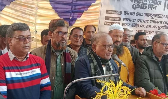 ধামইরহাটে বিএনপি’র নির্বাচনী জনসভা