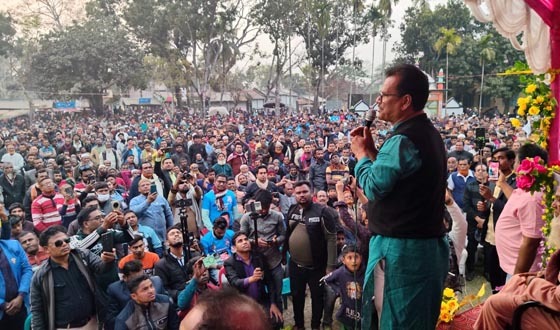 তালায় ধানের শীষের নির্বাচনীয় জনসভা