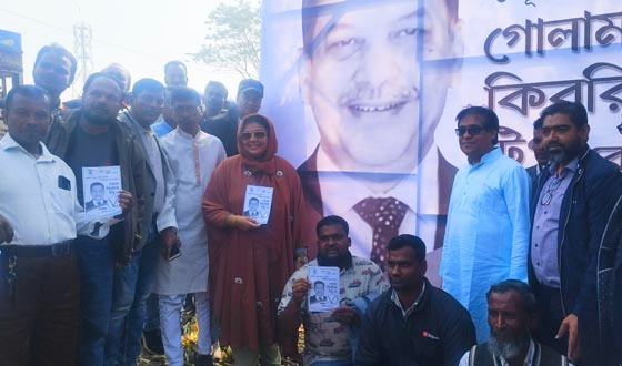 বাবুগঞ্জে লাঙ্গল প্রতীকের গণসংযোগ