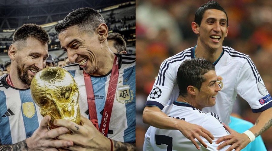 রোনালদো কঠোর পরিশ্রমী, মেসি ঈশ্বরপ্রদত্ত প্রতিভা : ডি মারিয়া