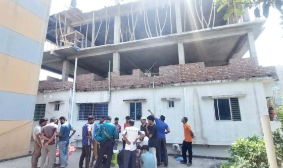 রাজশাহীতে নির্মাণাধীন ভবনের ছাদ থেকে পড়ে শ্রমিকের মৃত্যু