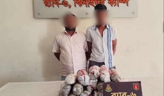 শৈলকূপায় গাঁজাসহ ৩ মাদক ব্যবসায়ী আটক