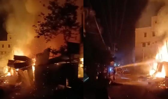 ধামুরা বন্দরে ভয়াবহ অগ্নিকান্ড, আট ব্যবসা প্রতিষ্ঠান ভস্মিভূত