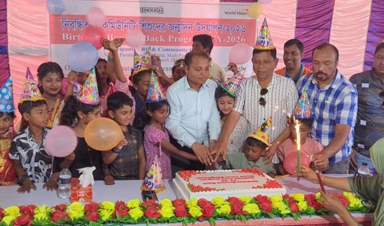 দেবহাটায় সুশীলন ও ওয়ার্ল্ড ভিশনের কমিউনিটি শিশুদের জন্মদিন উদযাপন